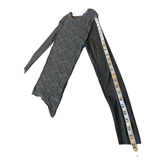 Heyne Bogut Womens Sweater Size 1 Hand Dyed Grey Long Sleeve Knit Distressed USA - Picture 7 of 10